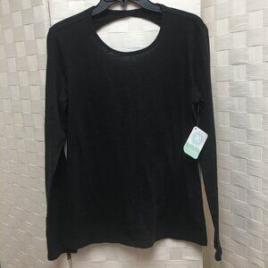NWT Brisas long sleeve open back athletic top size small
